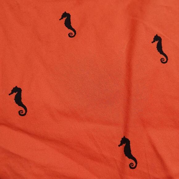 Merona size 10 SEAHORSE shorts sooooo cute coral red 9" inseam 100% cotton - Picture 8 of 8